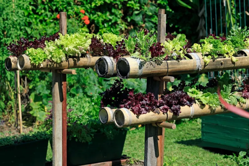 create a vertical garden with repurposed pallets and a drip irrigation system setup